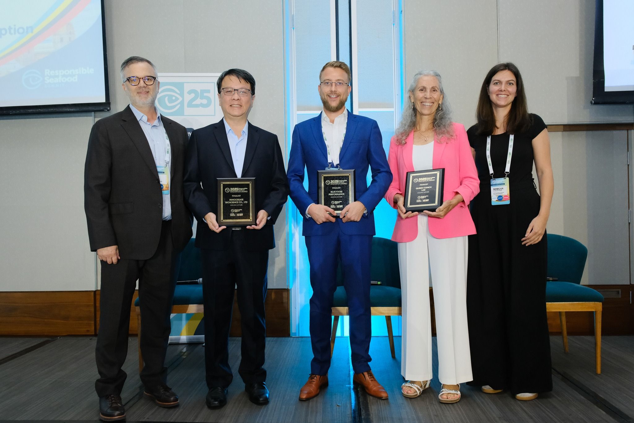 Top 3 Global Finalists for the Responsible Seafood Innovation Awards (Aquaculture Category) at 2025 Responsible Seafood Summit in Cartagena, Colombia